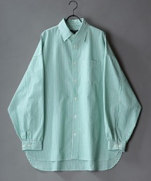 Balloon Sleeve Oversize Striped Shirt/バルーンスリーブ オーバーサイズ ストライプシャツ