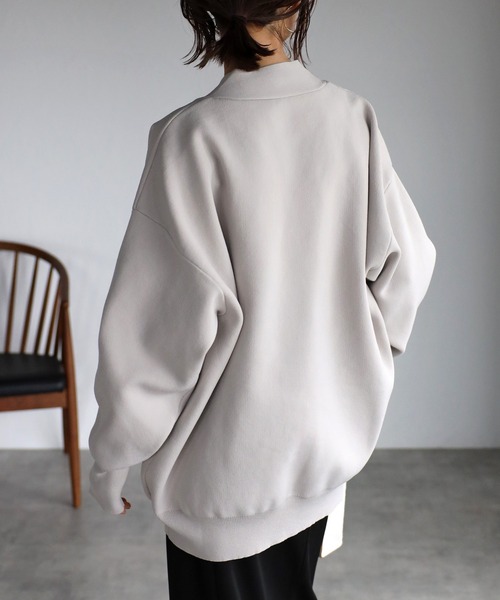 Yucca（ユッカ）の「スウェット風ニットカーディガン（カーディガン/ボレロ・レディース・ブラック/ミント/グレー・MEDIUM）」の13枚目の写真