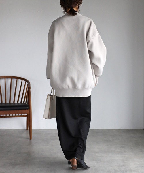 Yucca（ユッカ）の「スウェット風ニットカーディガン（カーディガン/ボレロ・レディース・ブラック/ミント/グレー・MEDIUM）」の17枚目の写真