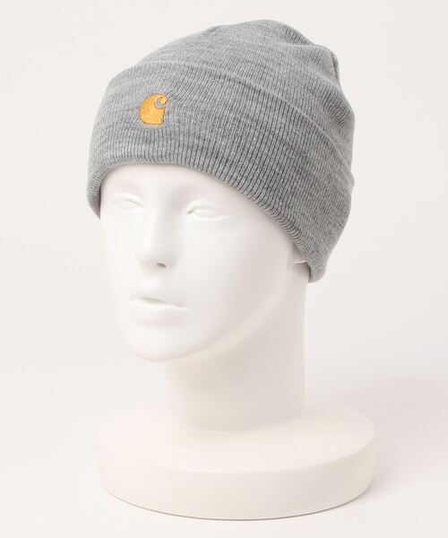 Carhartt（カーハート）の「【Carhartt/カーハート】Chase Beania　ワンポイント　ブランドロゴ　刺繍　ビーニー（ニットキャップ/ビーニー・メンズ・ブラック/ヘザーグレー・FREE）」の2枚目の写真