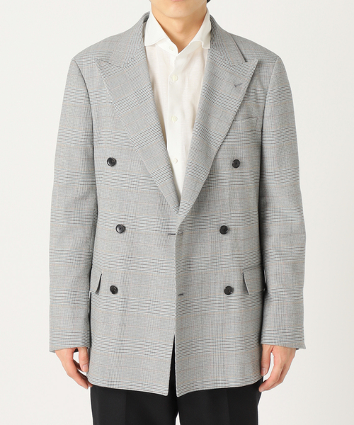EDIFICE(エディフィス)の「グレンチェック 6ボタン ダブルブレスト ジャケット(テーラードジャケット・メンズ・グレー・46/44/48/50/42)」の8枚目の写真