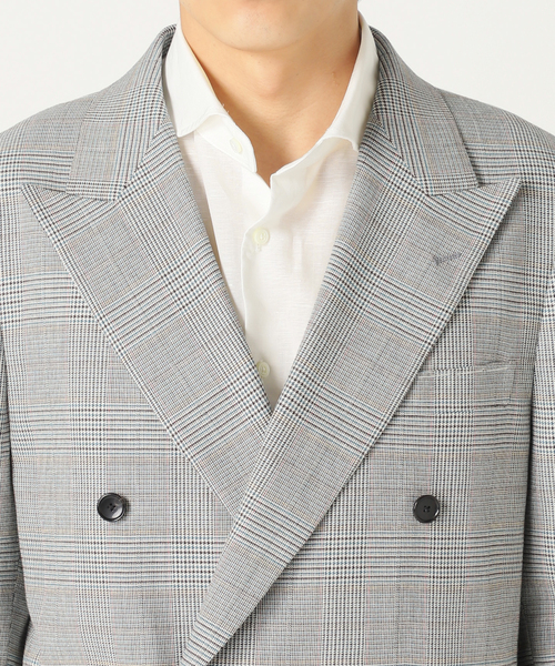 EDIFICE(エディフィス)の「グレンチェック 6ボタン ダブルブレスト ジャケット(テーラードジャケット・メンズ・グレー・46/44/48/50/42)」の13枚目の写真