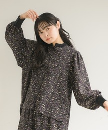idem | stand collar flower blouse/小花柄スタンドカラーブラウス(シャツ/ブラウス)