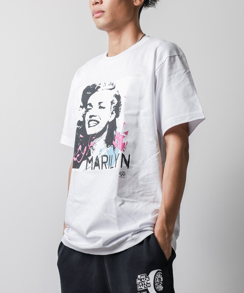 INNOCENT（イノセント）の「『Radio Days』MARILYN MONROE S/S TEE　マリリンモンロー　プリントTシャツ（Tシャツ/カットソー・レディース・ホワイト/ブラック・MEDIUM/LARGE/X-LARGE）」の2枚目の写真