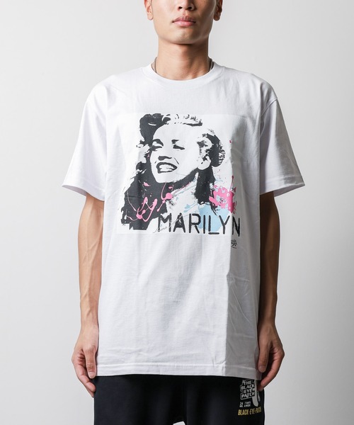 INNOCENT（イノセント）の「『Radio Days』MARILYN MONROE S/S TEE　マリリンモンロー　プリントTシャツ（Tシャツ/カットソー・レディース・ホワイト/ブラック・MEDIUM/LARGE/X-LARGE）」の4枚目の写真