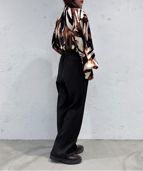 apres jour mignon（アプレジュールミニョン）の「バンドカラー柄シャツ【ZOZOTOWN限定アイテム】（シャツ/ブラウス・レディース・グリーン/パープル/イエロー・X-LARGE/フリー）」の17枚目の写真