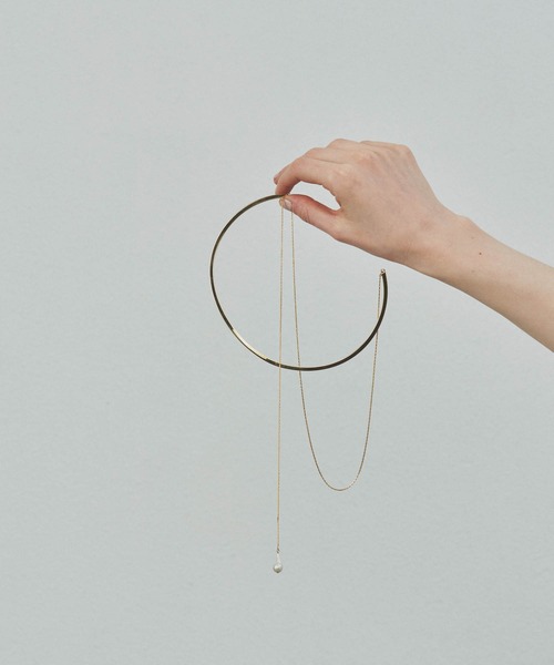 loni（ロニ）の「【金属アレルギー対応】Bud multiway pearl choker（マルチウェイパールチョーカー）（チョーカー・レディース・ゴールド/シルバー・FREE）」の5枚目の写真