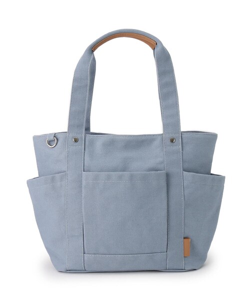 SHOO・LA・RUE（シューラルー）の「◆キャンバス トートバッグ（トートバッグ・レディース・アイボリー/チャコールグレー/ブルー・00）」の4枚目の写真