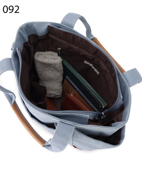 SHOO・LA・RUE（シューラルー）の「◆キャンバス トートバッグ（トートバッグ・レディース・アイボリー/チャコールグレー/ブルー・00）」の7枚目の写真