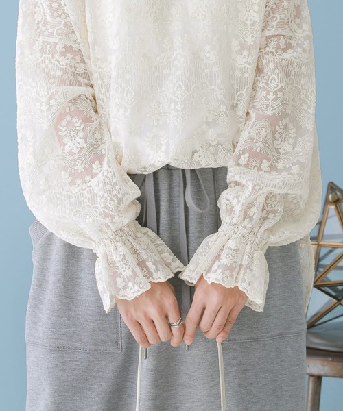 osharewalker（オシャレウォーカー）の「【廃盤】『刺繍レースフーディー』（Tシャツ/カットソー・レディース・ブラック/アイボリー・FREE）」の15枚目の写真