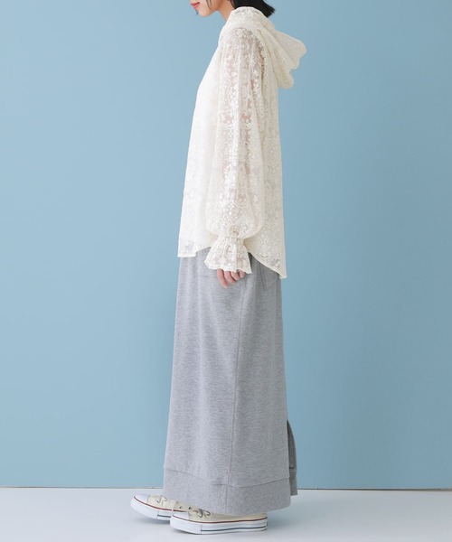 osharewalker（オシャレウォーカー）の「【廃盤】『刺繍レースフーディー』（Tシャツ/カットソー・レディース・ブラック/アイボリー・FREE）」の18枚目の写真