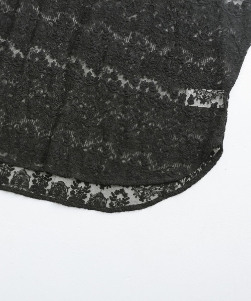 osharewalker（オシャレウォーカー）の「【廃盤】『刺繍レースフーディー』（Tシャツ/カットソー・レディース・ブラック/アイボリー・FREE）」の11枚目の写真