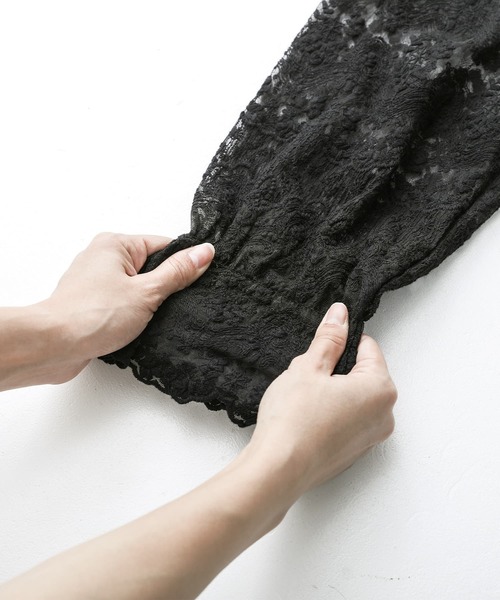 osharewalker（オシャレウォーカー）の「【廃盤】『刺繍レースフーディー』（Tシャツ/カットソー・レディース・ブラック/アイボリー・FREE）」の17枚目の写真