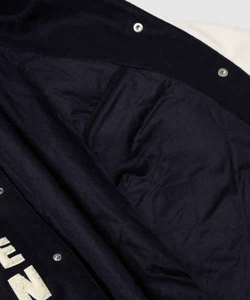 WALES BONNER（ウェールズ ボナー）の「Ascend Varsity Jacket（スタジャン・メンズ・ネイビー×ホワイト・46/48）」の6枚目の写真