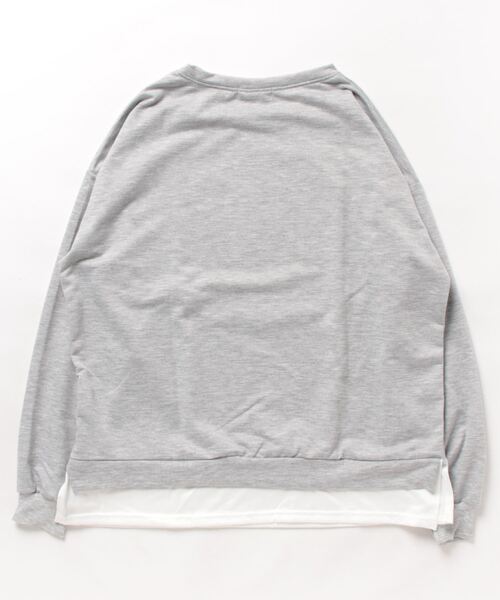 urge:(アージコロン )の「【URGE:】オーバーサイズ レイヤード ロングスリーブ トップス(Tシャツ/カットソー・レディース・グレー/オレンジ/パープル/ブルー・MEDIUM/X-LARGE/LARGE)」の9枚目の写真