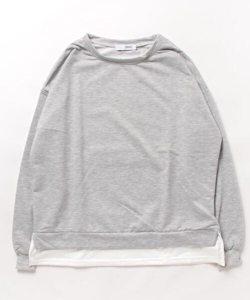 urge:(アージコロン )の「【URGE:】オーバーサイズ レイヤード ロングスリーブ トップス(Tシャツ/カットソー・レディース・グレー/オレンジ/パープル/ブルー・MEDIUM/X-LARGE/LARGE)」の14枚目の写真
