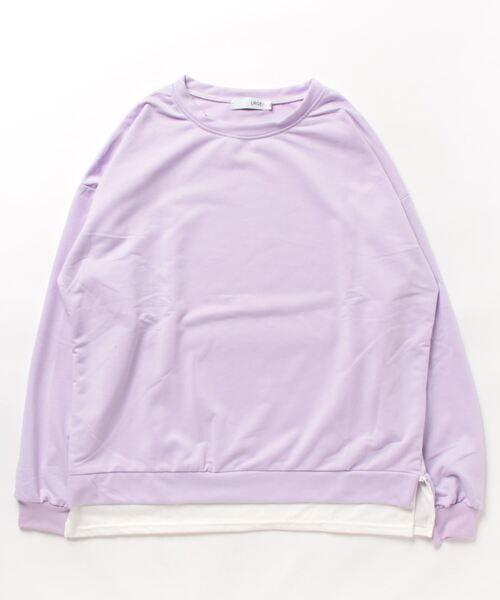 urge:(アージコロン )の「【URGE:】オーバーサイズ レイヤード ロングスリーブ トップス(Tシャツ/カットソー・レディース・グレー/オレンジ/パープル/ブルー・MEDIUM/X-LARGE/LARGE)」の16枚目の写真