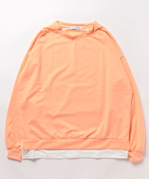urge:(アージコロン )の「【URGE:】オーバーサイズ レイヤード ロングスリーブ トップス(Tシャツ/カットソー・レディース・グレー/オレンジ/パープル/ブルー・MEDIUM/X-LARGE/LARGE)」の17枚目の写真