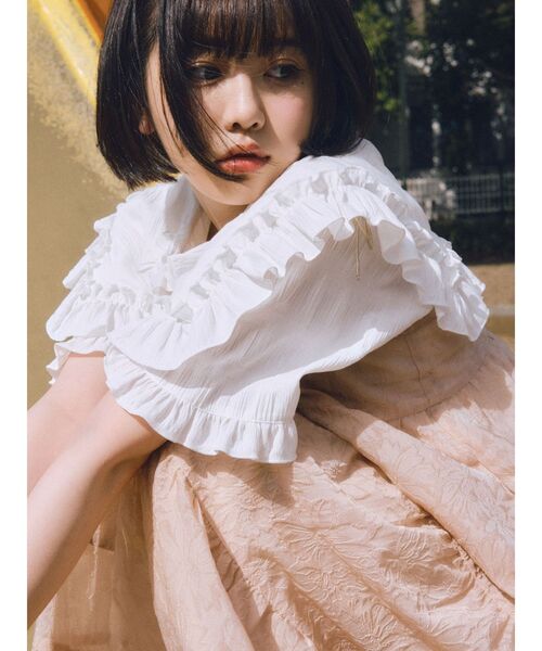 merry jenny(メリージェニー)の「シアーdaisyティアードキャミワンピース(ワンピース・レディース・ピンク/ラベンダー/ブルー/アイボリー・FREE)」の11枚目の写真