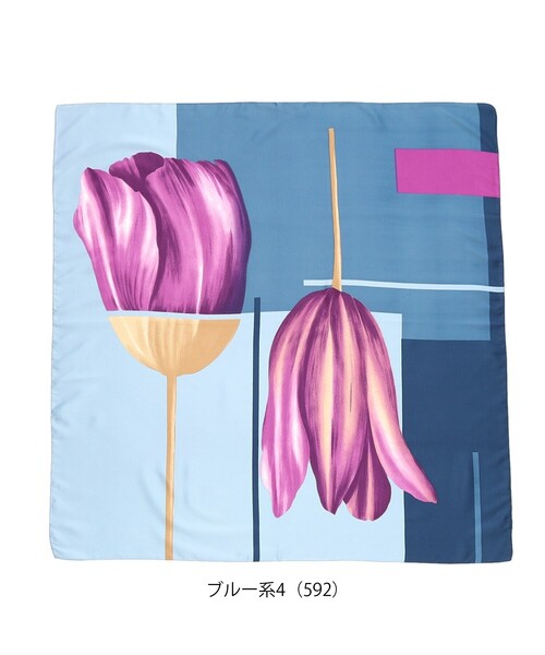 tk.TAKEO KIKUCHI（ティーケータケオキクチ）の「Italy ビッグスカーフ（バンダナ/スカーフ・レディース・ベージュ系3/ネイビー系/ブルー系3/ブルー系4/ブラック系・00）」の19枚目の写真