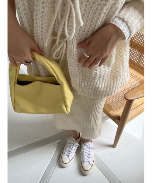 jumelle（ジュメロ）の「カギ編みリボンカーディガン（カーディガン/ボレロ・レディース・アイボリー/ピンク・FREE）」の16枚目の写真