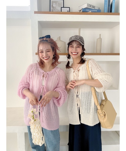 ルネ♡リボンデザイン カーディガン ルネ♡リボンデザイン カーディガン