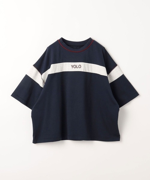 179/WG（イチナナキュウダブルジー）の「バイカラーラインTシャツ（Tシャツ/カットソー・レディース・オートミール/イエロー/ネイビー/オフホワイト・FREE）」の13枚目の写真