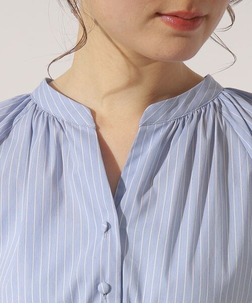 couture brooch（クチュールブローチ）の「◆【大人っぽさと可愛らしさを両得】先染めシャツワンピース（ワンピース・レディース・ブラック系1/ダークグリーン系1/ベージュ系その他4/サックスブルー系2・36/38/40/42）」の14枚目の写真