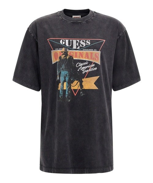 Guess（ゲス）の「GUESS Originals T-Shirt Dress Tシャツ レディース（Tシャツ/カットソー・レディース・ブラック・X-SMALL/SMALL/MEDIUM/LARGE）」の4枚目の写真