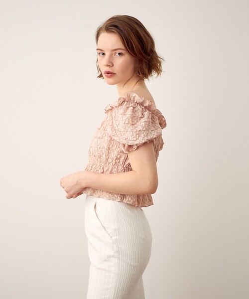 トップス me!! ME COUTURE（ミークチュール）の「2wayストレッチレーストップス