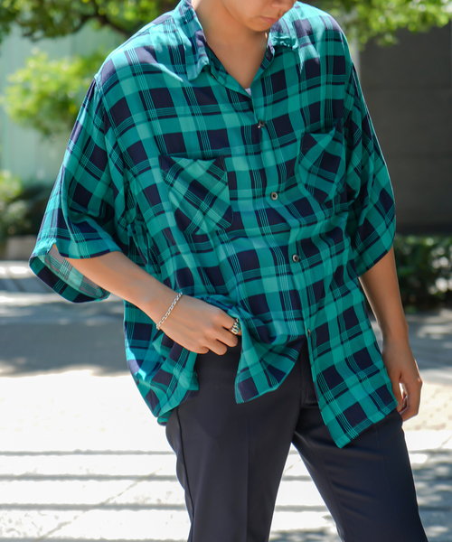 JOINT WORKS（ジョイントワークス）の「【Dan River/ダンリバー】 Dan-Check Box Shirt（シャツ/ブラウス・メンズ・ブラック系その他/グリーン/ブラック・LARGE/MEDIUM）」の3枚目の写真
