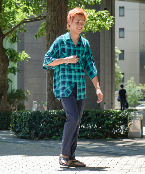 JOINT WORKS（ジョイントワークス）の「【Dan River/ダンリバー】 Dan-Check Box Shirt（シャツ/ブラウス・メンズ・ブラック系その他/グリーン/ブラック・LARGE/MEDIUM）」の5枚目の写真