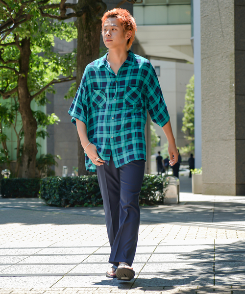 JOINT WORKS（ジョイントワークス）の「【Dan River/ダンリバー】 Dan-Check Box Shirt（シャツ/ブラウス・メンズ・ブラック系その他/グリーン/ブラック・LARGE/MEDIUM）」の8枚目の写真