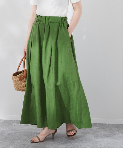 journal standard L'essage（ジャーナルスタンダードレサージュ）の「《追加2》麻キャンブリックキュロットパンツ（その他パンツ・レディース・ブラウン/グリーン/ブラック・36/38）」の3枚目の写真