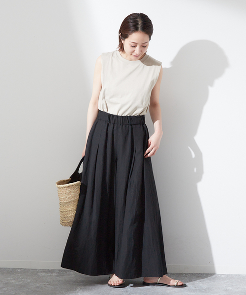 journal standard L'essage（ジャーナルスタンダードレサージュ）の「《追加2》麻キャンブリックキュロットパンツ（その他パンツ・レディース・ブラウン/グリーン/ブラック・36/38）」の13枚目の写真