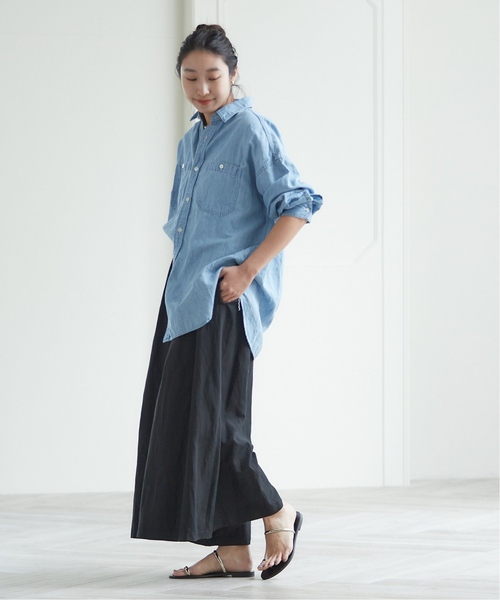 journal standard L'essage（ジャーナルスタンダードレサージュ）の「《追加2》麻キャンブリックキュロットパンツ（その他パンツ・レディース・ブラウン/グリーン/ブラック・36/38）」の21枚目の写真