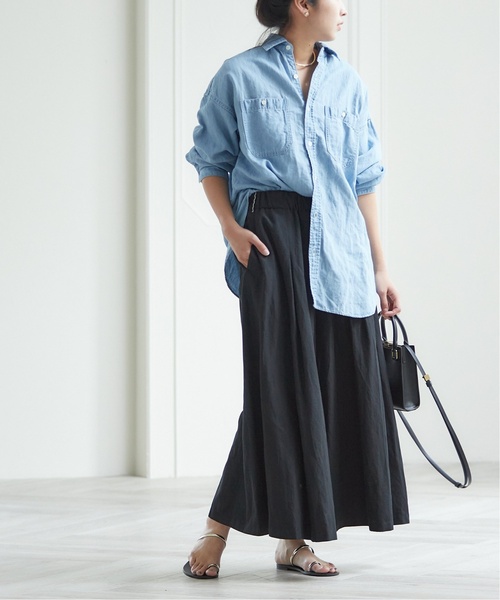 journal standard L'essage（ジャーナルスタンダードレサージュ）の「《追加2》麻キャンブリックキュロットパンツ（その他パンツ・レディース・ブラウン/グリーン/ブラック・36/38）」の22枚目の写真