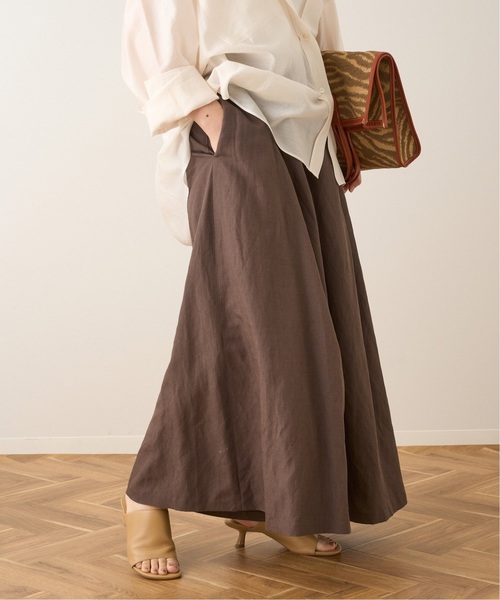 journal standard L'essage（ジャーナルスタンダードレサージュ）の「《追加2》麻キャンブリックキュロットパンツ（その他パンツ・レディース・ブラウン/グリーン/ブラック・36/38）」の5枚目の写真