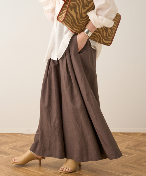 journal standard L'essage（ジャーナルスタンダードレサージュ）の「《追加2》麻キャンブリックキュロットパンツ（その他パンツ・レディース・ブラウン/グリーン/ブラック・36/38）」の6枚目の写真