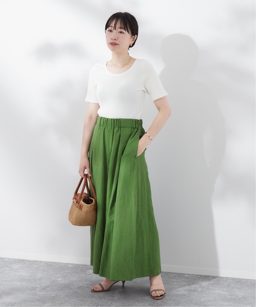 journal standard L'essage（ジャーナルスタンダードレサージュ）の「《追加2》麻キャンブリックキュロットパンツ（その他パンツ・レディース・ブラウン/グリーン/ブラック・36/38）」の7枚目の写真