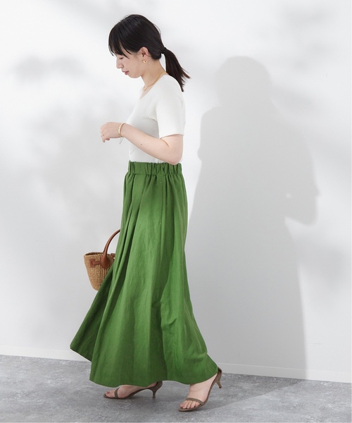 journal standard L'essage（ジャーナルスタンダードレサージュ）の「《追加2》麻キャンブリックキュロットパンツ（その他パンツ・レディース・ブラウン/グリーン/ブラック・36/38）」の8枚目の写真