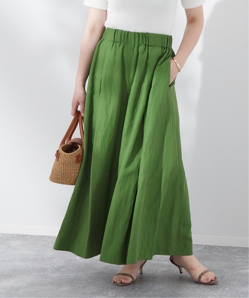 journal standard L'essage（ジャーナルスタンダードレサージュ）の「《追加2》麻キャンブリックキュロットパンツ（その他パンツ・レディース・ブラウン/グリーン/ブラック・36/38）」の9枚目の写真