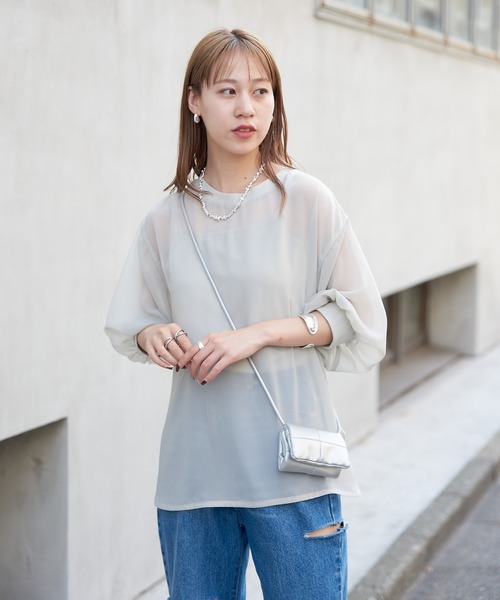 ANAP kids（アナップキッズ）の「シアーチュールトップス+