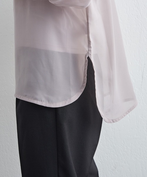 COLONY 2139（コロニートゥーワンスリーナイン）の「SETアイテム / 半袖シアートップス＆キャミソールセット（シャツ/ブラウス・レディース・ブラック/グレー/ベージュ・FREE）」の12枚目の写真
