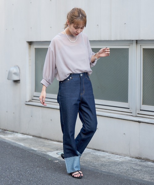 COLONY 2139（コロニートゥーワンスリーナイン）の「SETアイテム / 半袖シアートップス＆キャミソールセット（シャツ/ブラウス・レディース・ブラック/グレー/ベージュ・FREE）」の8枚目の写真