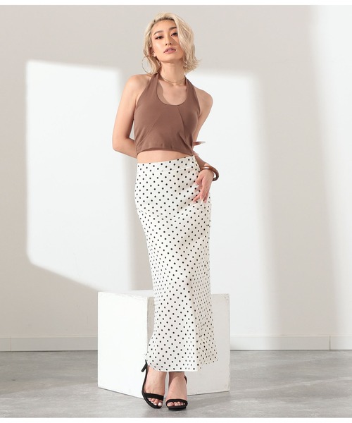 LATINA（ラティーナ）の「ドット柄ロングスカート（スカート・レディース・ブラック/ホワイト・L/M）」の8枚目の写真