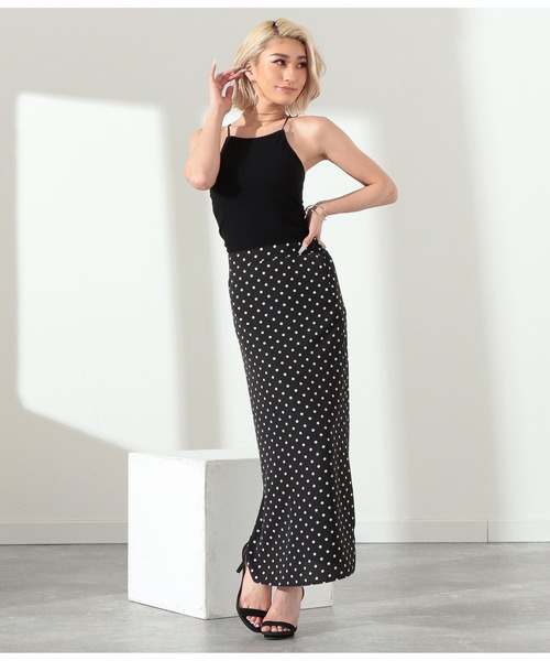 LATINA（ラティーナ）の「ドット柄ロングスカート（スカート・レディース・ブラック/ホワイト・L/M）」の11枚目の写真
