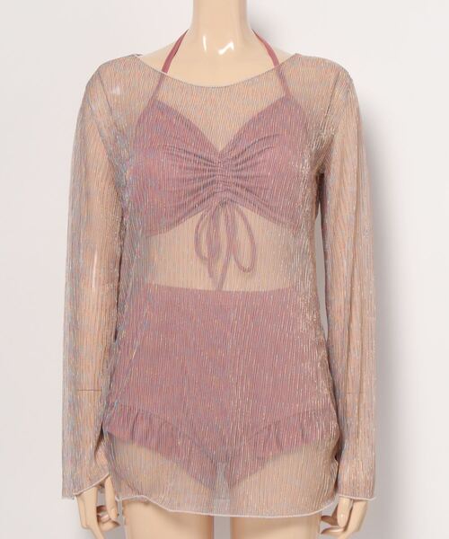 セール】ハイウエストビキニ＆トップス 3点セット（水着）｜NANEA