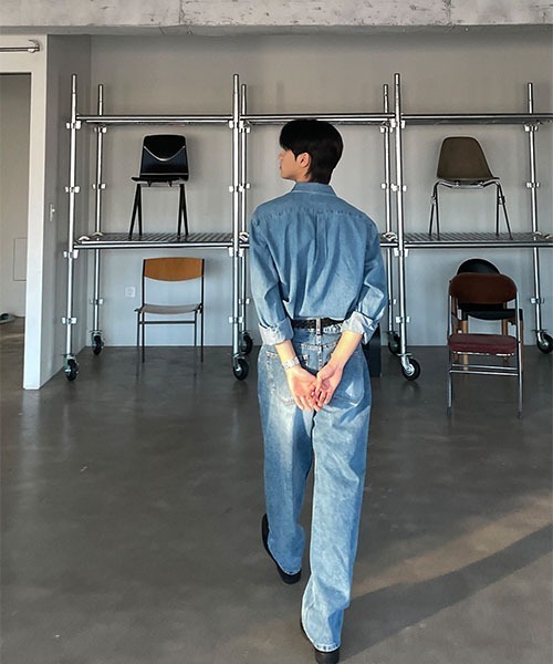ASCLO(エジュクロ)の「【THE KLOBAL STAGE 韓国アイドル着用】ASCLO Digan Classic Denim Shirt(シャツ/ブラウス・メンズ・ダークブルー・MEDIUM/LARGE)」の18枚目の写真