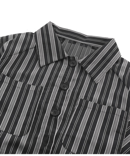 ANAP（アナップ）の「バックリボンクロップドストライプトップスブラウス（シャツ/ブラウス・レディース・ホワイト/ブラック・FREE）」の15枚目の写真